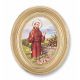 St. Francis Gold Stamped Print In Oval Gold Leaf Frame - (Pack Of 2) -  - 451G-310