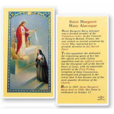 St.margaret Mary Alacoque - Bio Holy Card - (Pack Of 31) -  - E24-484
