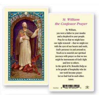 St William 2 x 4 inch Holy Card (50 Pack) - 846218035294 - E24-564