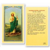 25pk - Thanksgiving Novena Saint Jude Laminated Holy Card  Pk 25