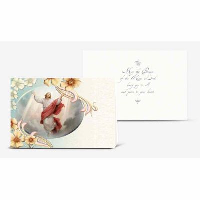 The Ascension Of Jesus Gold Embossed Italian Easter Card (20 Pack) - 846218074422 - EC-182
