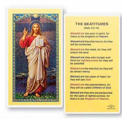 The Beatitudes 2 x 4 inch Holy Cards (50 Pack) - 846218015630 - E24-708