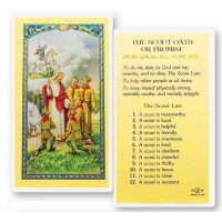 25pk - The Boy Scout Oath of Promise Laminated Holy Card  Pk 25