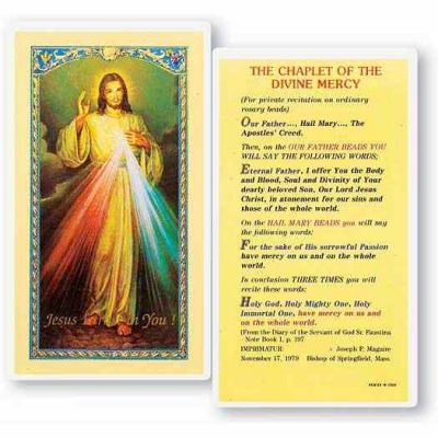 The Chaplet Of The Divine Mercy 2 x 4 inch Holy Card (50 Pack) - 846218025158 - E24-123