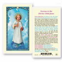 25pk - Novena to the Divine Child Jesus Laminated Holy Card  Pk 25