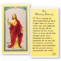 25pk - The Morning Offering Laminated Holy Card  Pk 25