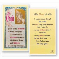 25pk - The Road of Life Serenity Laminated Holy Card  Pk 25