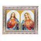 The Sacred Hearts - Detailed Scroll Carvings Silver Frame - 2-Pk -  - 863-191