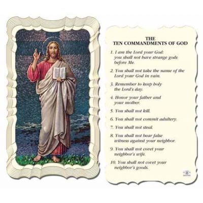The Ten Commandments Holy Card - (Pack of 50) -  - G50-129
