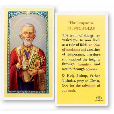 The Tropar To Saint Nicholas Holy Card - (Pack Of 31) -  - E24-908