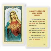 25pk - Un Minuto Delante Madre Dios Laminated Holy Card Pk 25