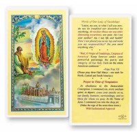 25pk - Words of Our Lady of Guadalupe Laminated Holy Card  Pk 25