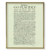 11" x 14" Gold Plaque Frame with a Go Placidly Print