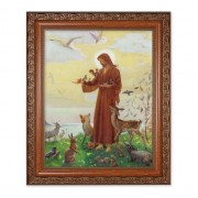 10" x 12" Ornate Wood Frame with an 8" x 10" St. Francis Print