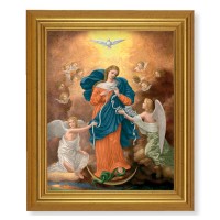 10" x 12" Gold Leaf Finish Beveled Frame with 8" x 10" Our Lady Untier of Knots Textured Art 10" x 12" Gold Leaf Finish Beveled Frame with 8" x 10" Our Lady Untier of Knots Textured Art