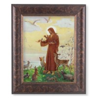 11 1/4" x 13 1/4" Art Deco Frame with an 8" x 10" St. Francis Print
