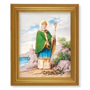 10" x 12" Gold Leaf Finish Beveled Frame with 8" x 10" St. Patrick Textured Art