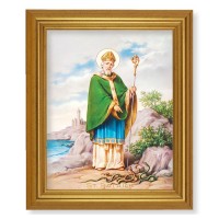 10" x 12" Gold Leaf Finish Beveled Frame with 8" x 10" St. Patrick Textured Art