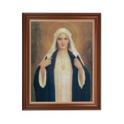 13 1/2" x 16 9/16" Walnut Finished Frame with 11" x 14" Chambers: Immaculate Heart of Mary Textured Art