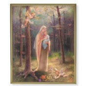 8" x 10" Gold Plaque Frame with a Madonna of the Woods