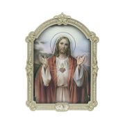 5" Cathedral 3D Plaque Sacred Heart of Jesus