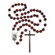 Carved Wood Wall Rosary