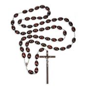 Brown Wood Bead Wall Rosary