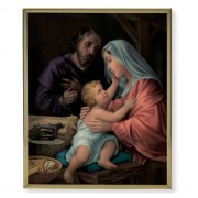 11" x 14" Gold Plaque Frame with a Holy Family Print