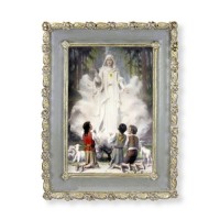 5 1/2" x 7 1/2" Rosebud Frame with Chambers: Our Lady of Fatima Print