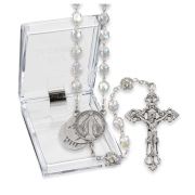 7mm Crystal Mystery Center Rosary In A Plastic Hinged Box