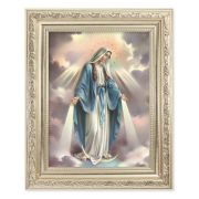 8.25" x 10.25" Silver Ornate Frame with a 6" x 8" Our Lady of Grace Print