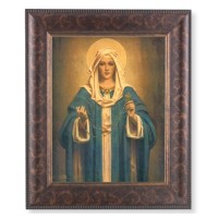 11 1/4" x 13 1/4" Art Deco Frame with 8" x 10" Madonna of the Rosary Print