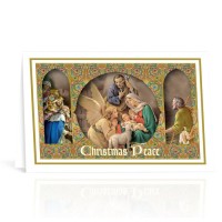 10pk - Nativity Scene Framed Images with One Angel Christmas Card Sold in inc of 10 10pk - Nativity Scene Framed Images with One Angel Christmas Card Sold in inc of 10