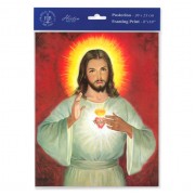 3pk - 8" x 10" The Sacred Heart of Jesus Print  (sold in inc. of 3)