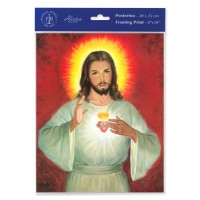 3pk - 8" x 10" The Sacred Heart of Jesus Print  (sold in inc. of 3)