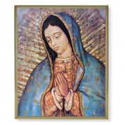 11" x 14" Gold Plaque Frame with a Our Lady of Guadalupe Bust Print