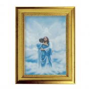 6 3/4" X 8 3/4" Gold Leaf Finish Frame with 5" X 7" Welcome Home Textured Art