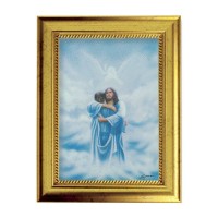 6 3/4" X 8 3/4" Gold Leaf Finish Frame with 5" X 7" Welcome Home Textured Art