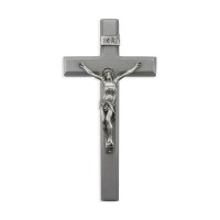 12" Grey Cross with Pewter Corpus 12" Grey Cross with Pewter Corpus