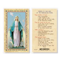 25pk - Our Lady Of The Miraculous Medal Gold Stamped Laminated Holy Card Pk 25 25pk - Our Lady Of The Miraculous Medal Gold Stamped Laminated Holy Card Pk 25