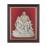 10" x 12" Walnut Frame with Gold Inside Lip and a 8" x 10" The Pieta Print