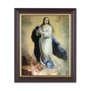10" x 12" Walnut Frame with Gold Inside Lip and a 8" x 10" Murillo: Immaculate Conception Print