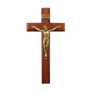 11" Two Tone Cross with Museum Gold Finish Corpus
