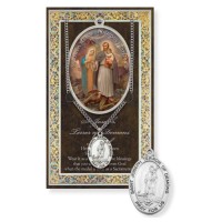Saint Joseph "Terror of Demons" Genuine Pewter Medal on a 24" Chain with Biography and Picture Folder Saint Joseph "Terror of Demons" Genuine Pewter Medal on a 24" Chain with Biography and Picture Folder