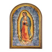 3 3/4" x 5" Our Lady of Guadalupe Wood Arched Plaque
