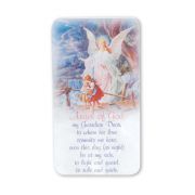 3 1/2" x 6 1/2" Guardian Angel Image on Pearlized White Plaque