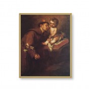 11" x 14" Gold Plaque Frame with a Saint Anthony Print