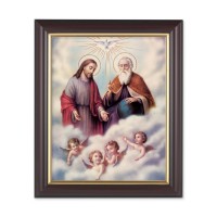10" x 12" Walnut Frame with Gold Inside Lip and a 8" x 10" The Trinity Print