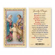 25pk - God Made Us A Family  Gold Stamped Laminated Holy Card  Pk 25