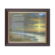 10" x 12" Walnut Frame with Gold Inside Lip and a 8" x 10" Footprints Print